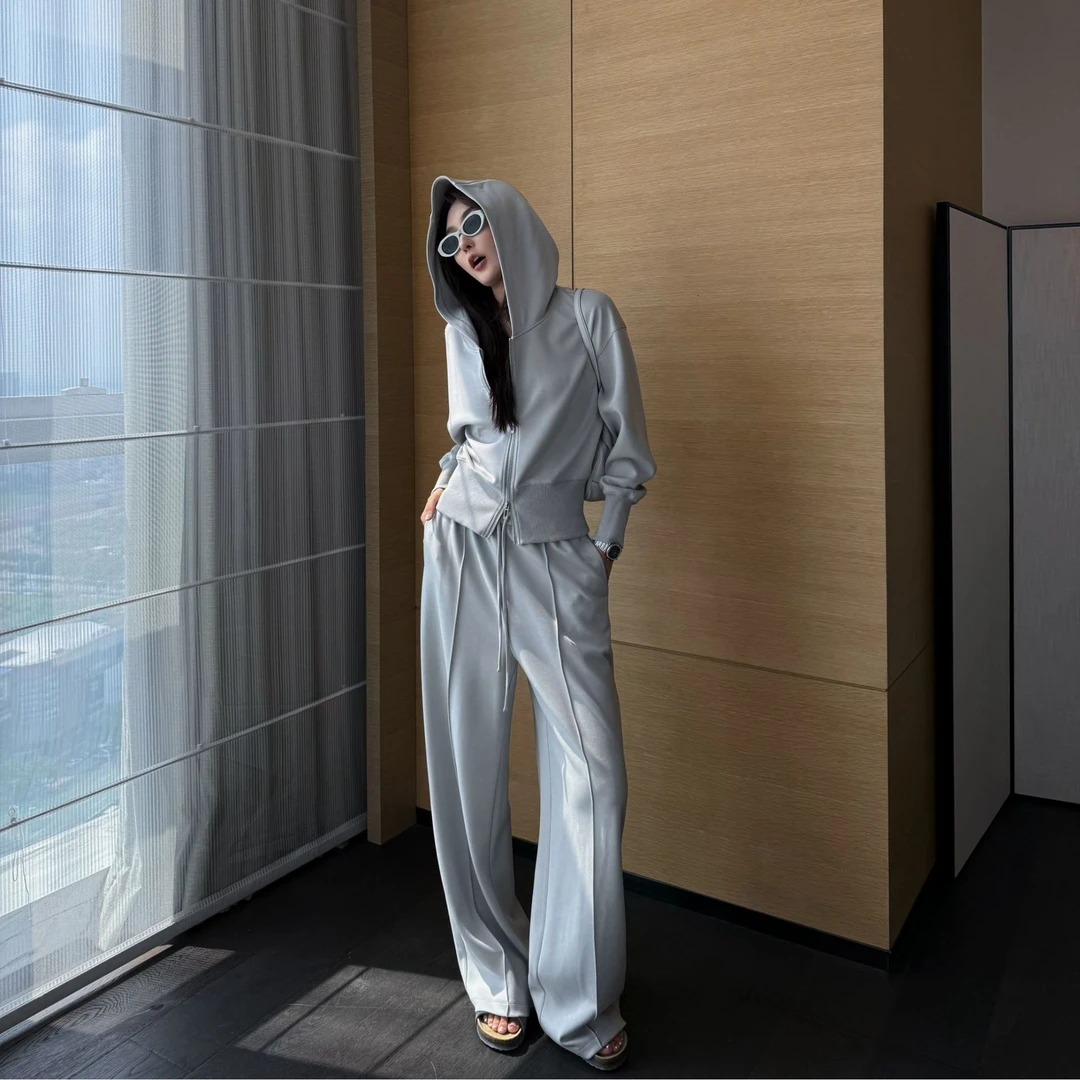 Moprobably李予诺「冰素」休闲连帽外套休闲裤L5149007+L5151010