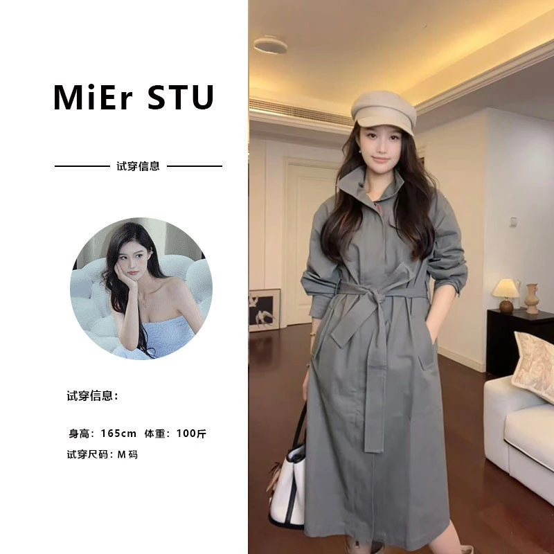 【米儿】重工可调节袖长工装设计感长款衬衫外套2654