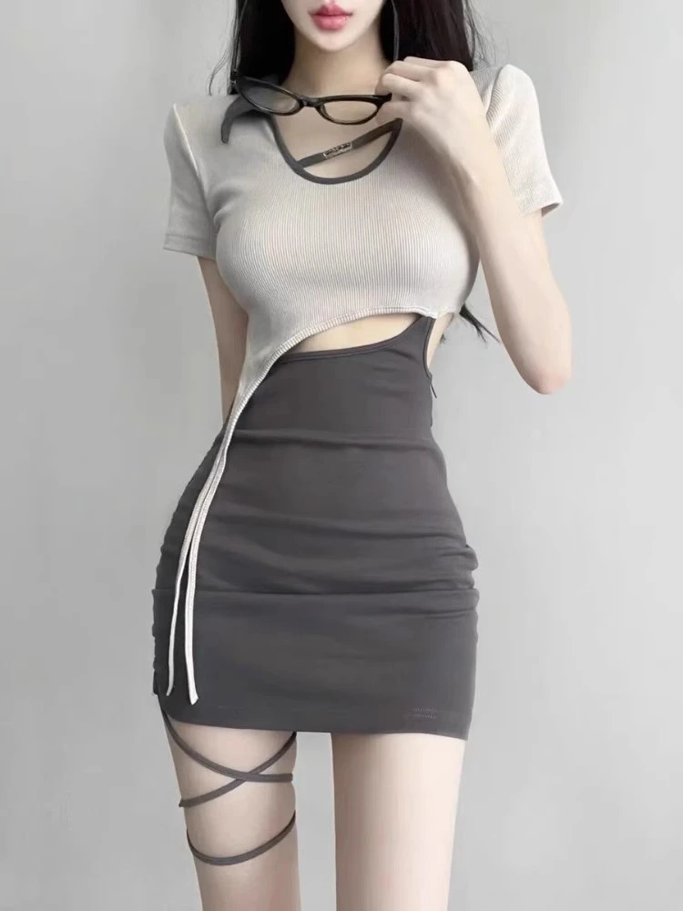 591-600号孙小姐女装显瘦气质性感修身辣妹装包臀裙夏季