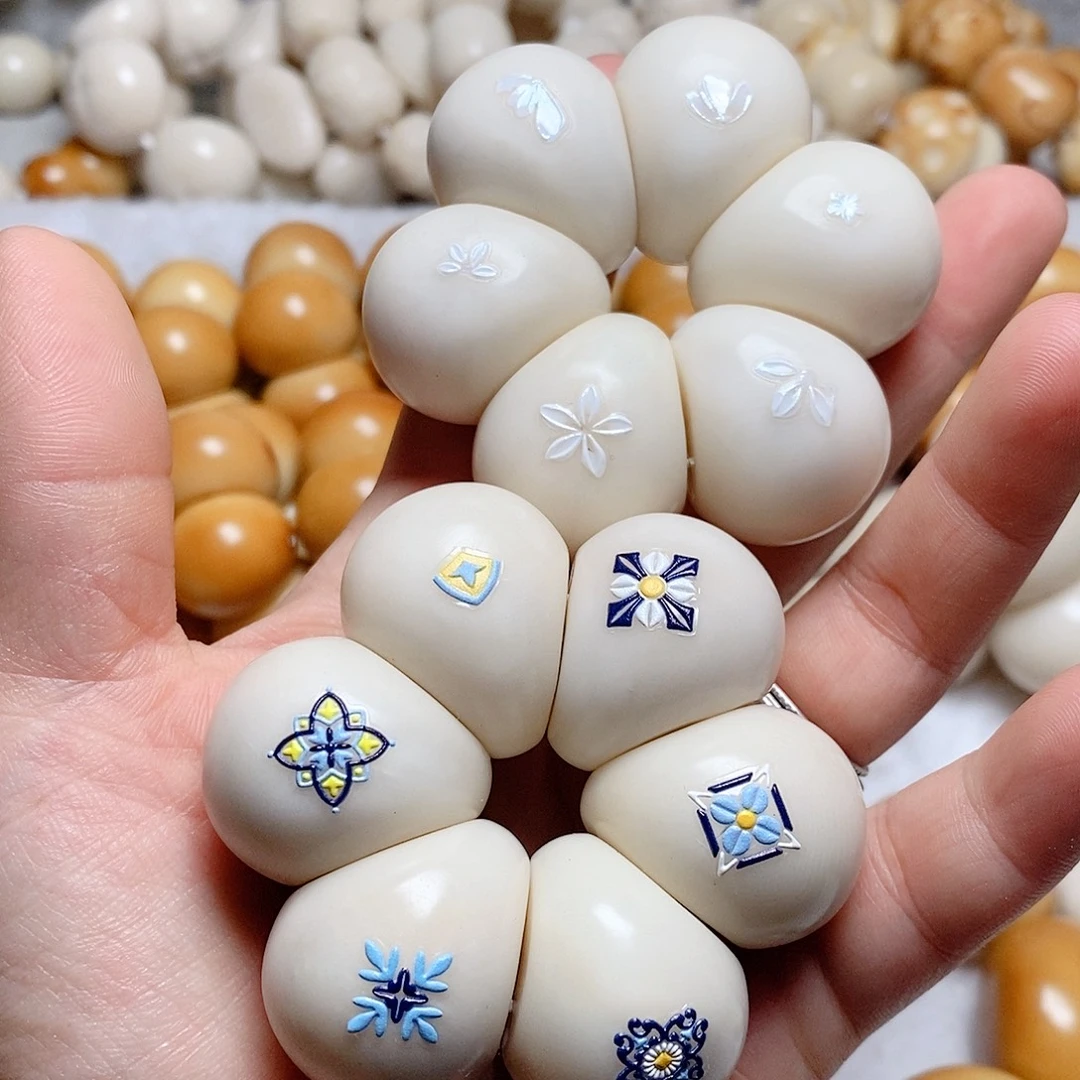 菩提根/象牙果吊坠瑕疵款蒜瓣手捻一串