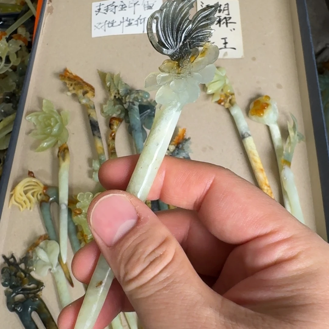 岫玉发饰未镶嵌明君玉簪贼拉好看