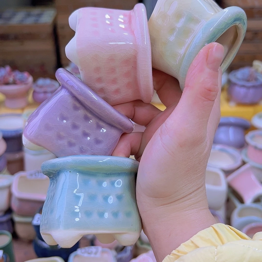 红陶陶瓷花盆当场满12包邮