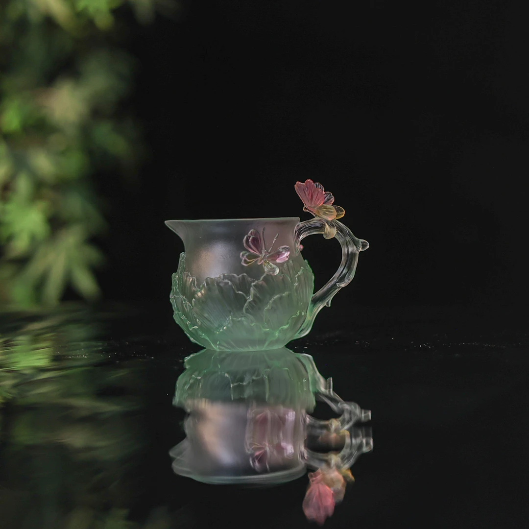 【悦生活】天青渐变-心缘堂-蝶恋花.蝶蝶富贵-190ml（心缘0141）