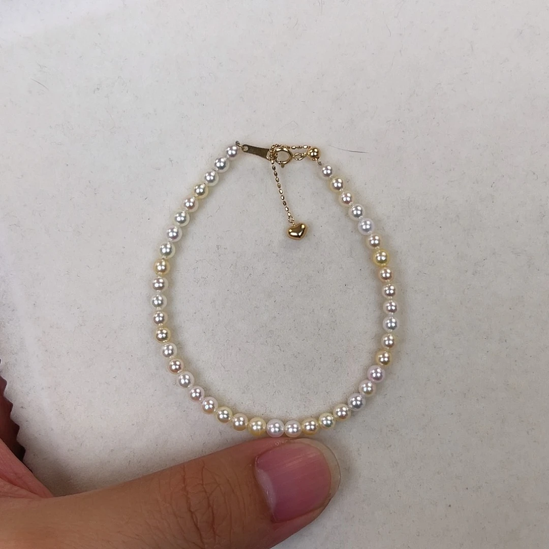 海水珍珠18K金镶嵌手绳