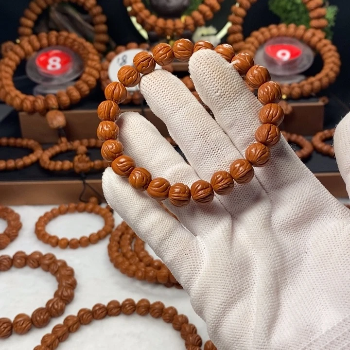 桃核吊坠走*菌秦岭龙纹