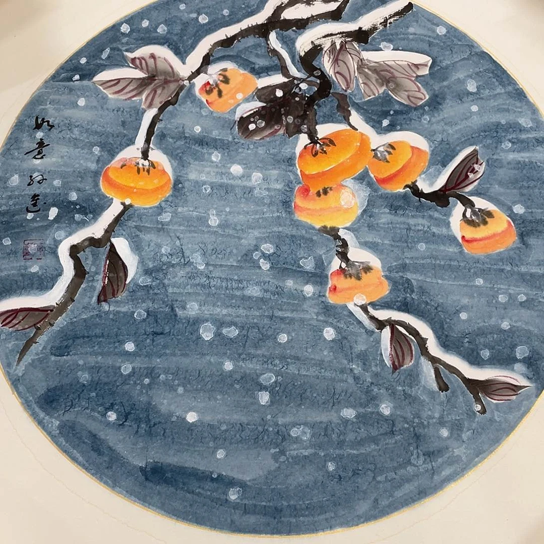 国画把头伸过来给我的