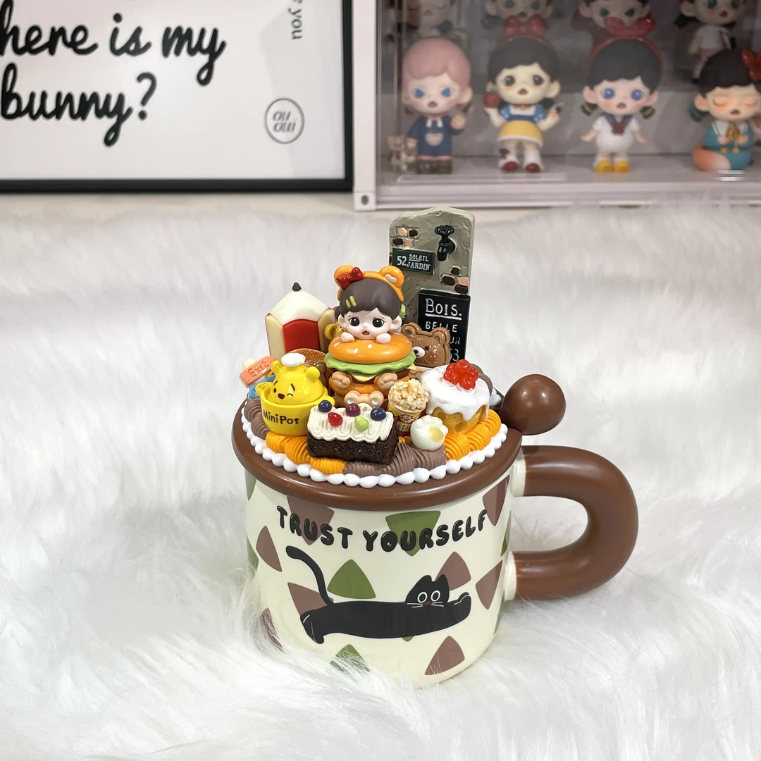 【主播现拆】饭团手工奶油胶萌粒陶瓷杯