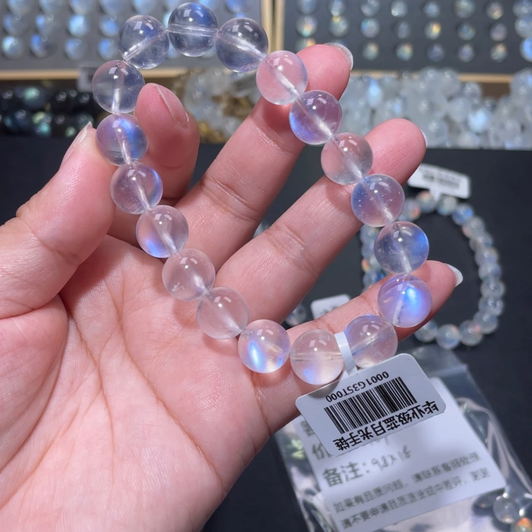 兔****未镶嵌长石手链蓝月光手链11mm