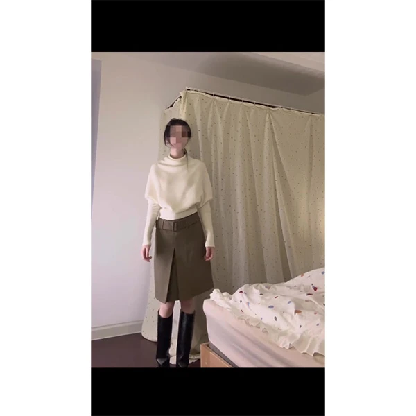 高级感毛衣针织半身连衣裙女秋冬2025新款小香风韩系穿搭一整套装