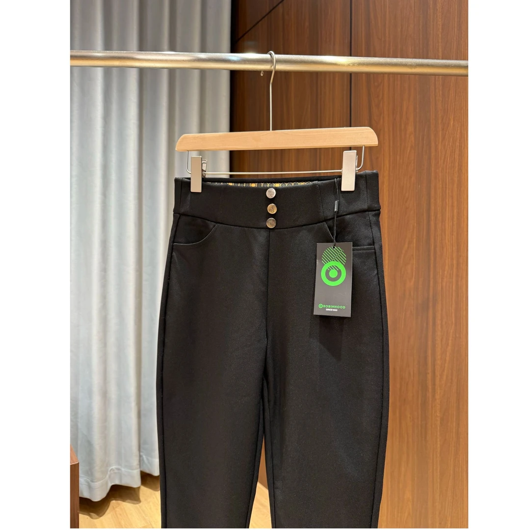 厚款长裤中腰秋冬加绒时尚鹅绒裤铅笔裤小脚裤棉裤