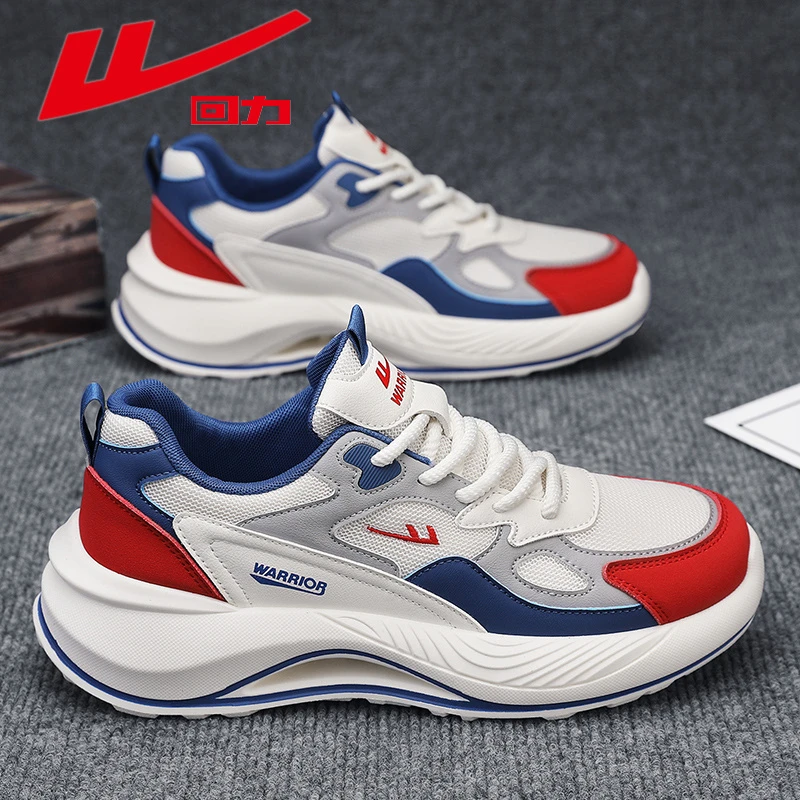 回力男鞋夏季新款百搭老爹运动鞋男士厚底增高网面透气休闲潮鞋子