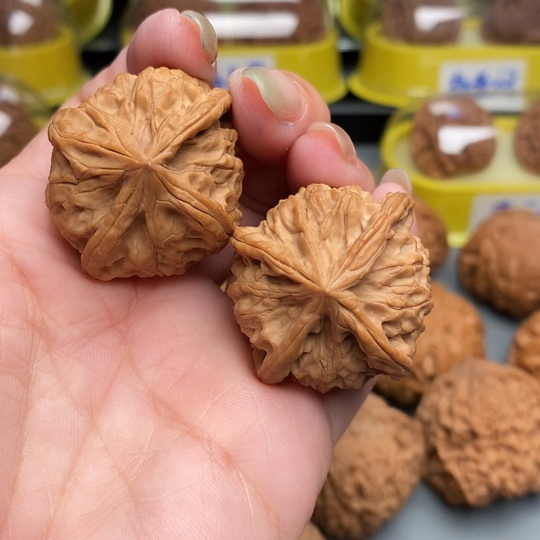 木质类玉玺四棱一对