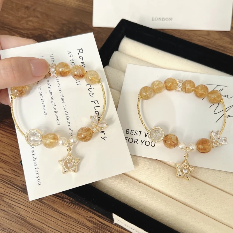 X665[ 光语石]黄塔晶手链高端轻奢手串多样性发一