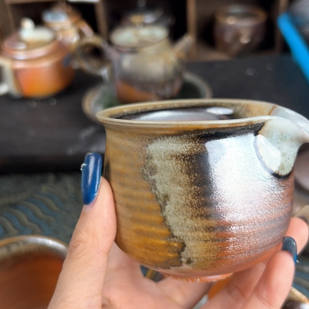 杯H***笙柴烧茶器中白公道