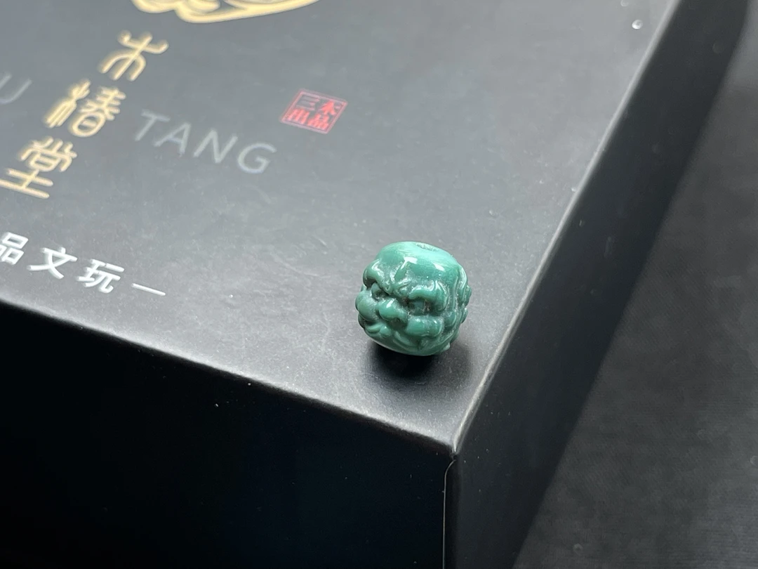 原矿绿松石老型雕刻 9.2✖️9.0 高8.9 璀璨夺目 全品无暇