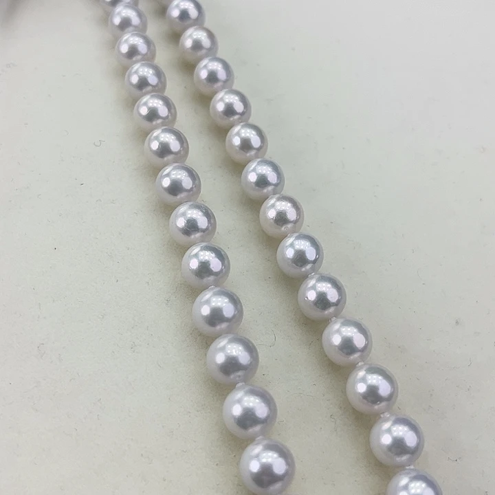 淡水珍珠颈饰银S925镶嵌卡9➕极光炫彩银蓝光高品