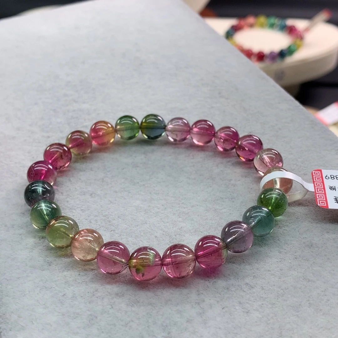 【闪购商品】碧玺手链未镶嵌碧玺西瓜单圈8.2