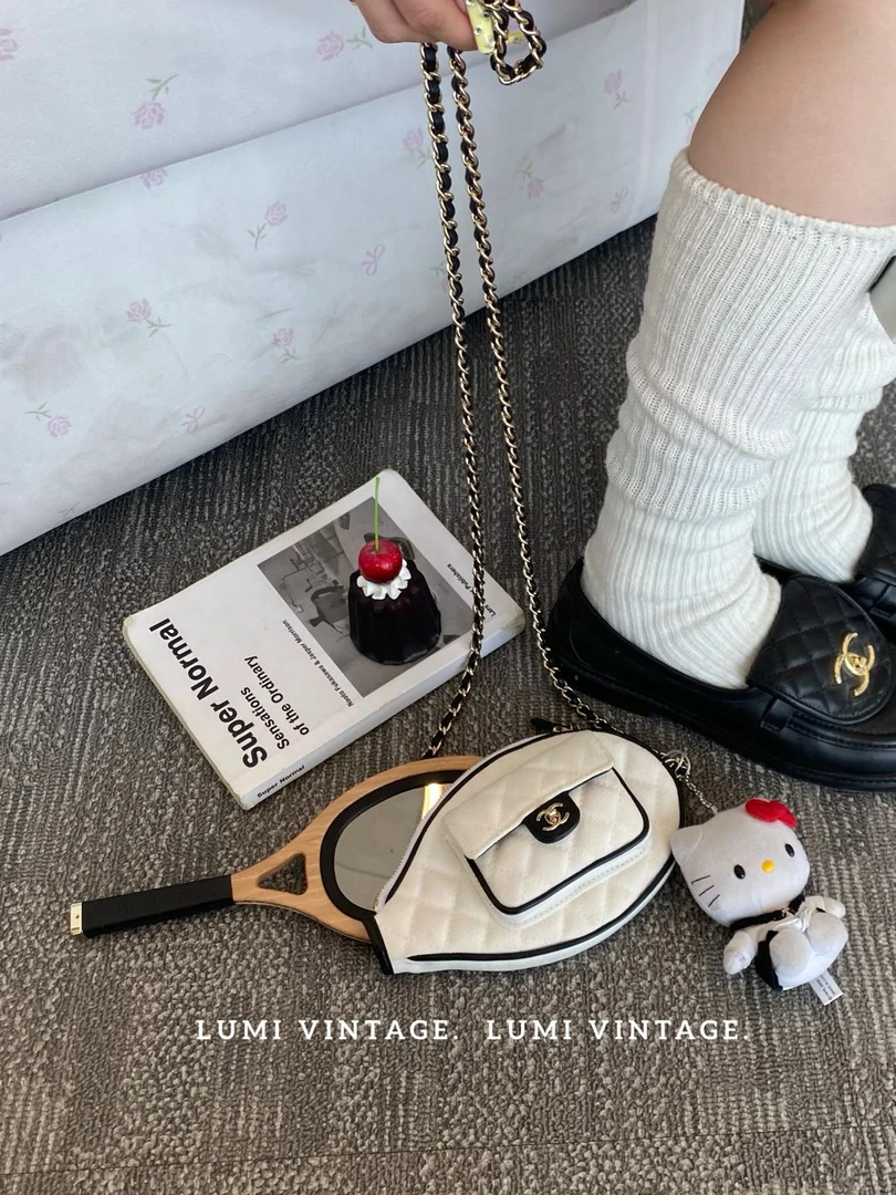 95新 Chanel/香奈儿 23c秀款网球拍斜挎包23744835