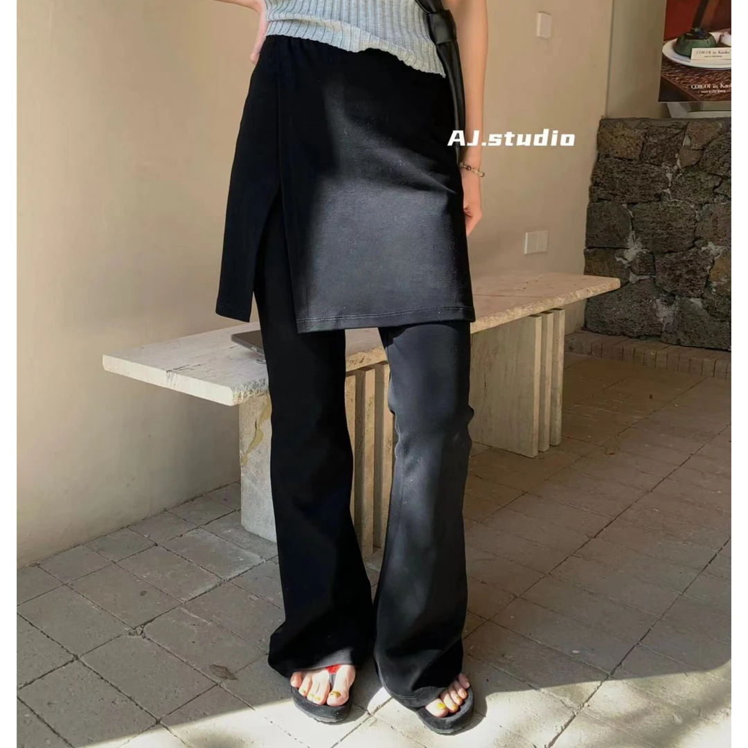 AJ（1ajx95083#） 西装面料 屁帘微喇裤休闲裤 2-23