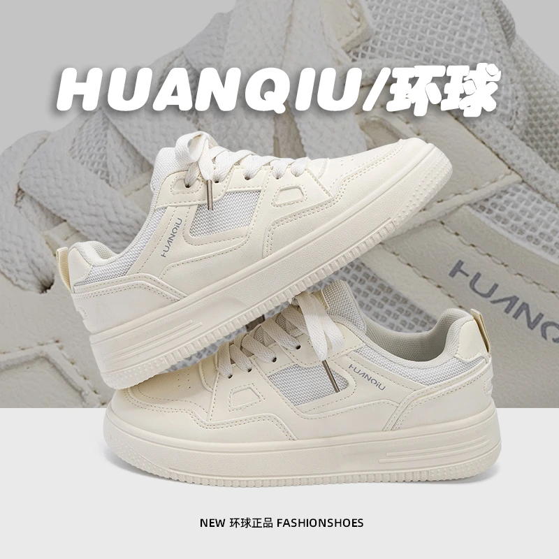 环球女鞋网面透气小白鞋女2025新款夏季爆款运动休闲百搭薄款板鞋