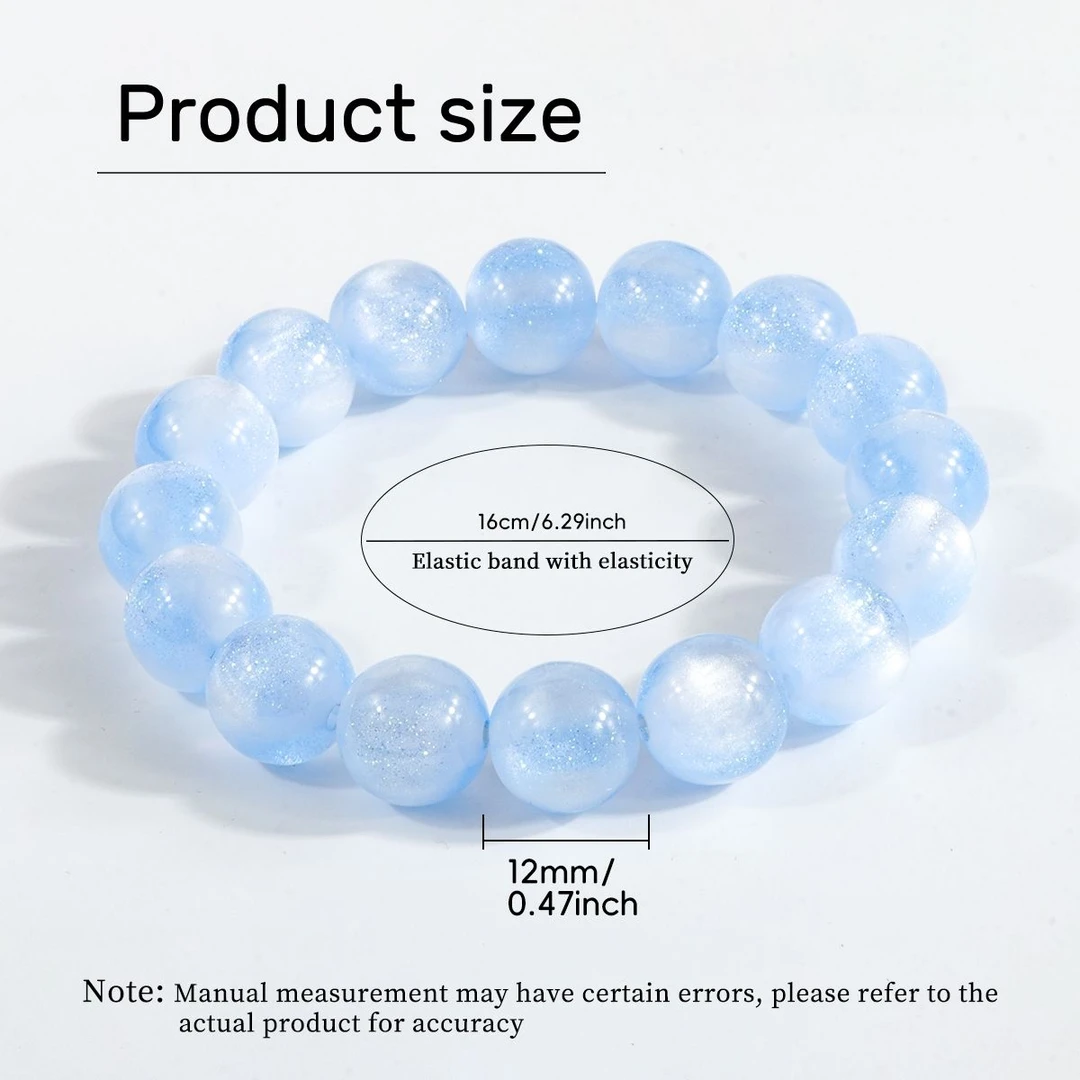 手链 A500-天然老矿蓝晶手串【无礼盒】