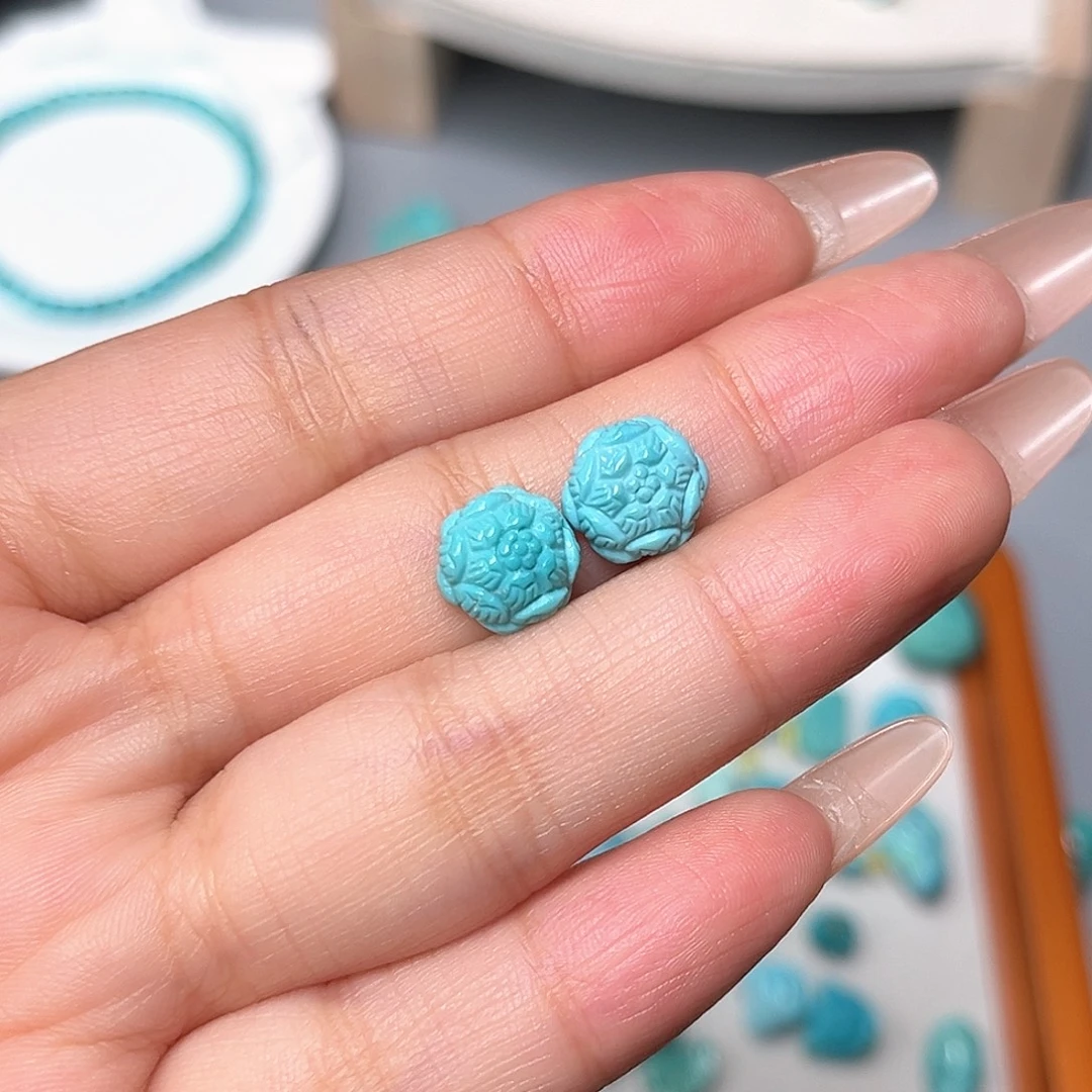 未镶嵌绿松石珠宝半成品