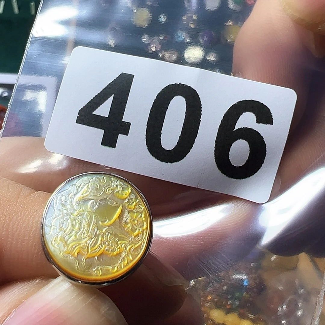 石英质玉戒指银S925镶嵌我**子