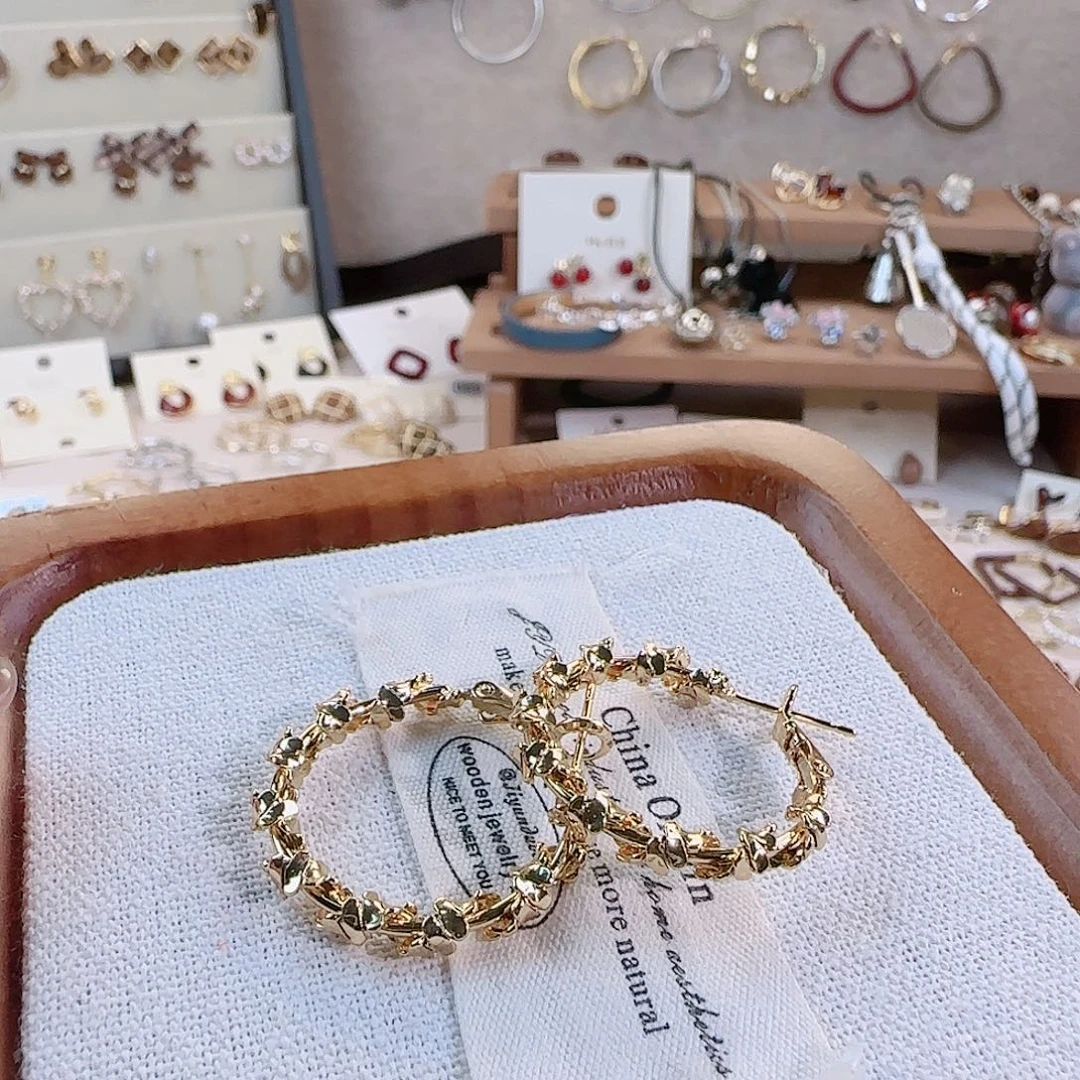 仿珍珠铜合金925银30耳圈