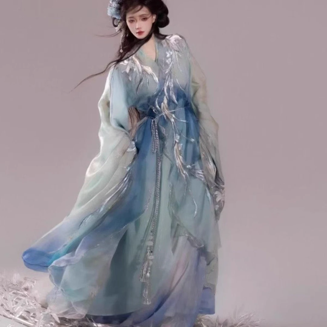 【万灵谷】战国袍重工刺绣花鸟汉元素2025国风大典秀款春夏秋新款