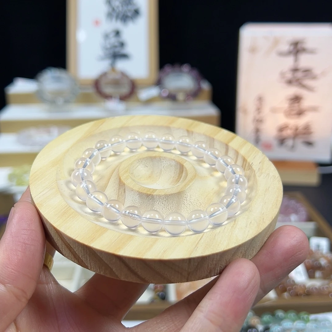 未镶嵌水晶手链奶白晶