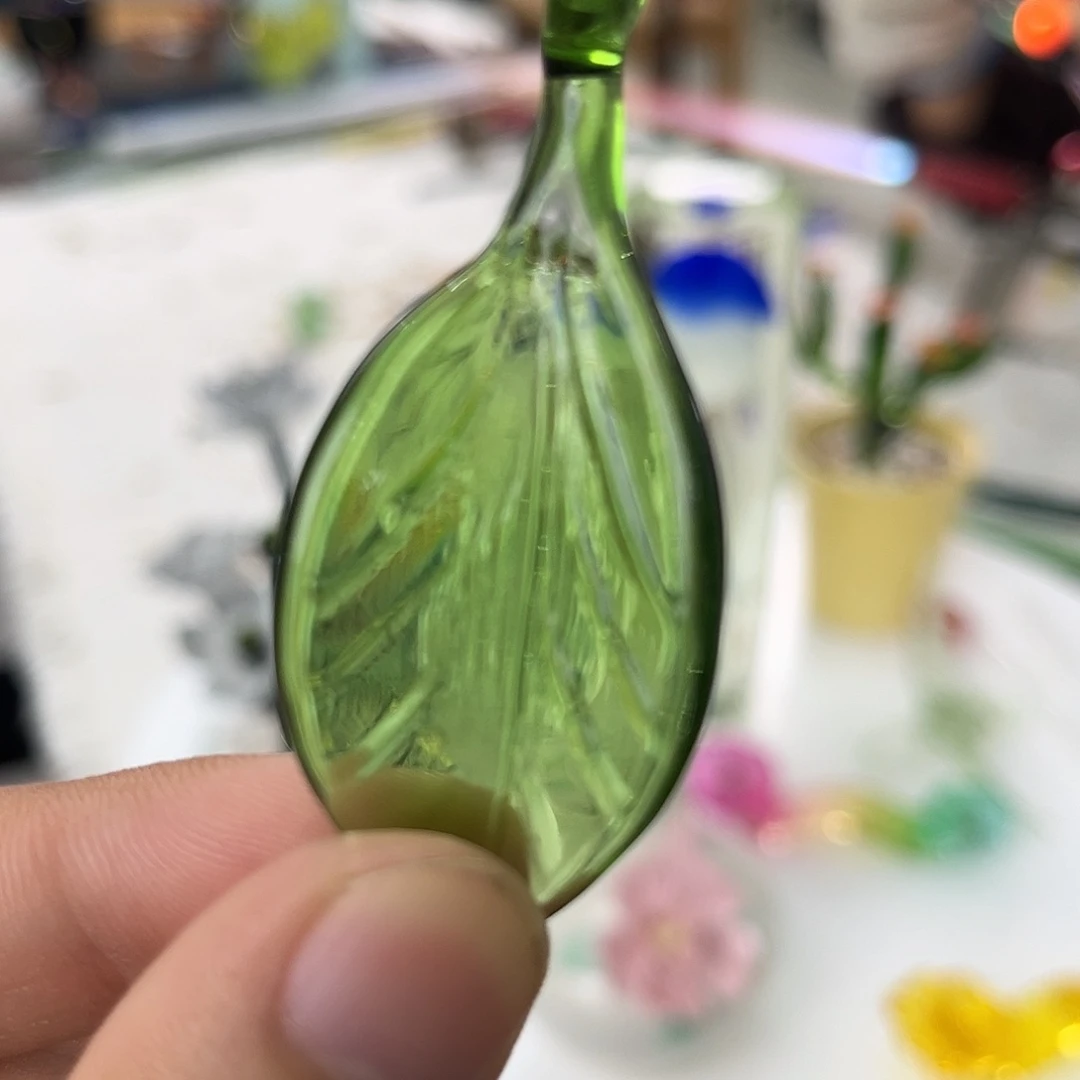 有机玻璃琉璃手工叶子吊坠