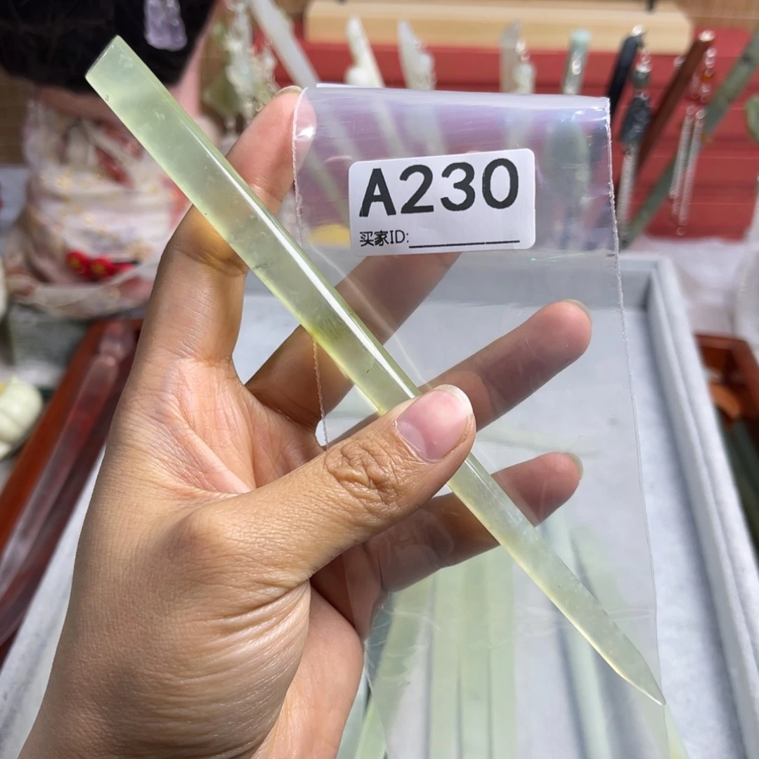 蛇纹石玉发饰未镶嵌用****3