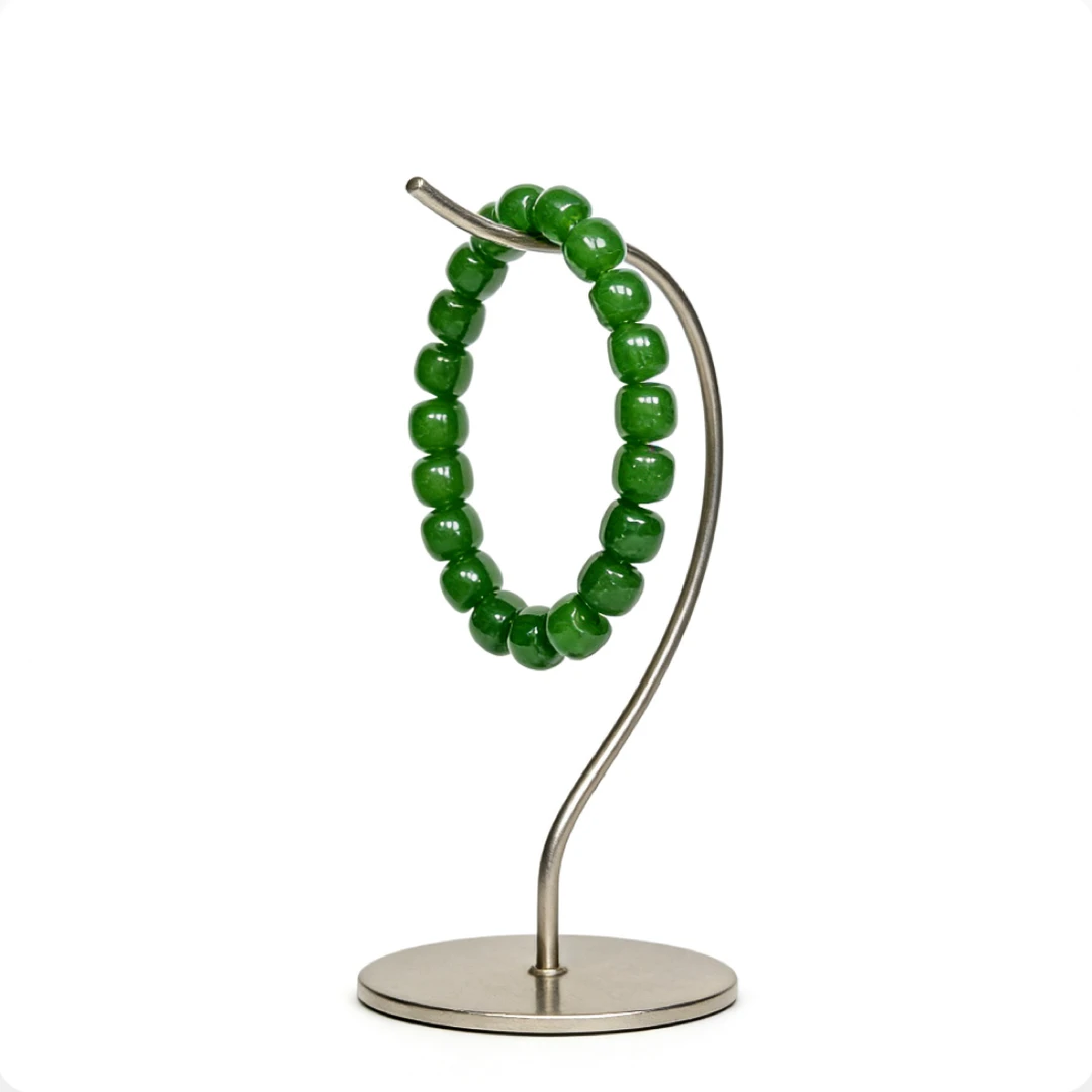 CQ.浓绿色桶珠单圈手串 A11-HWZ-1A