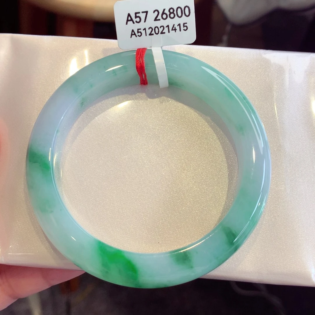 未镶嵌手镯翡翠57圈飘花（5号）