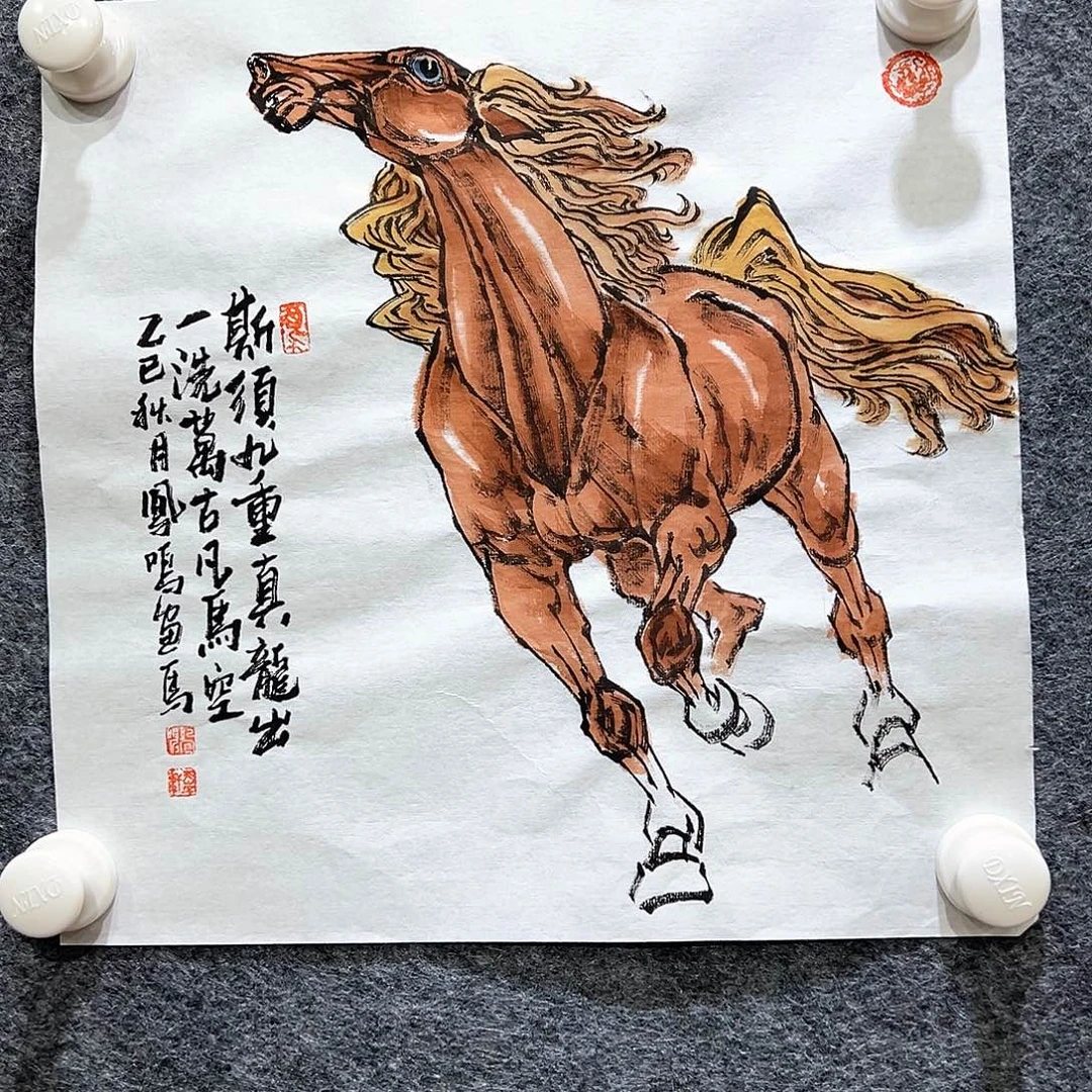 国画知鱼之乐纯手绘