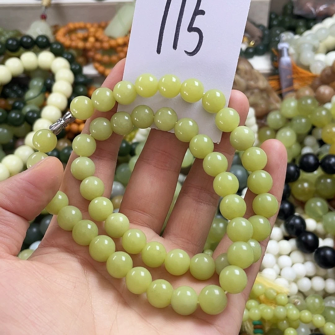 未镶嵌蛇纹石玉手链小*子