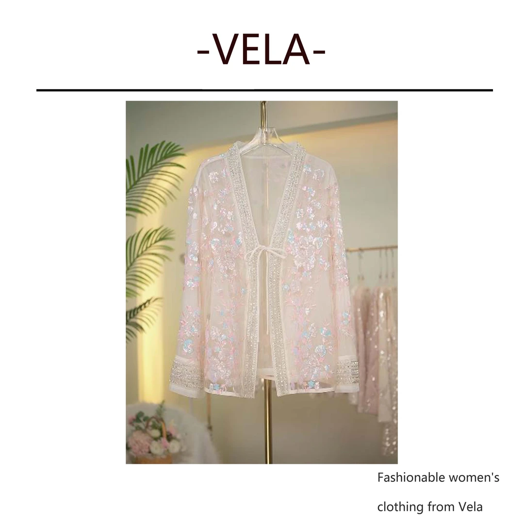 浮光掠影薄款新中式上衣外披女装外搭气质春夏对襟重工夏季