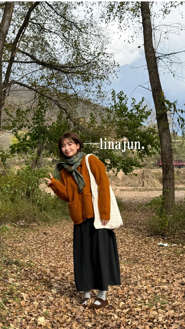 11.2《花生酱》秋冬新款韩系复古翻领休闲百搭宽松软糯拉链加厚毛衣