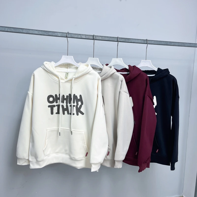 292冬季新品卫衣 时尚百搭加绒潮流宽松连帽休闲