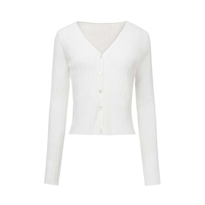 【丽公主】圣迪奥百搭修身基本款通勤开衫针织衫S232Z3514