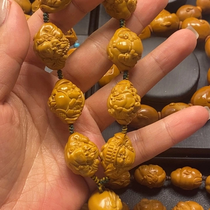 橄榄核手串横财纯手工