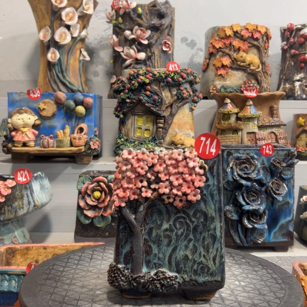 714 号陶然花器手工花盆