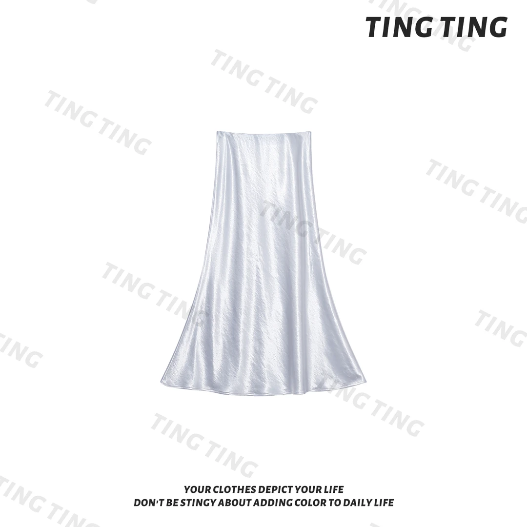 【婷婷】《似水流年》瀑布光泽感 高腰鱼尾裙 TTM2SC082【Q】