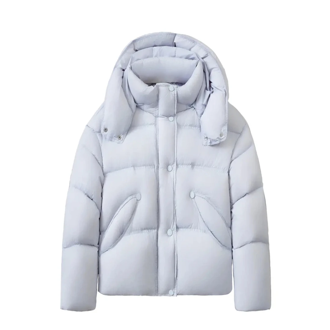 【95鹅绒】时尚短款街头风可拆卸帽长袖潮流保暖百搭冬季加厚羽绒服