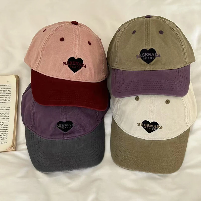 玛诗杜MUSTKOO 美式爱心字母刺绣韩版甜酷涤纶鸭舌帽MH-7043