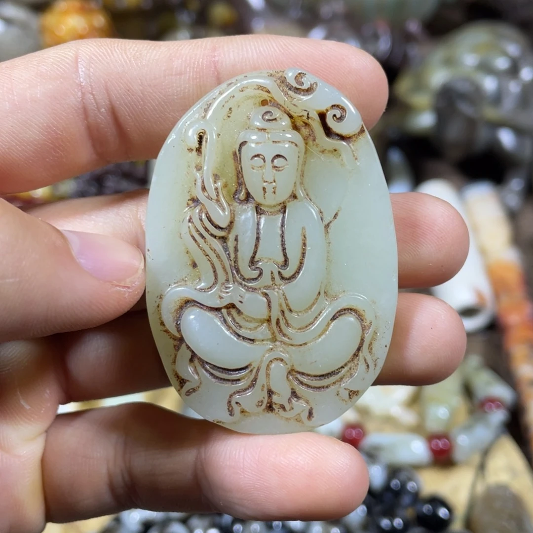 和田玉吊坠(不含链)未镶嵌