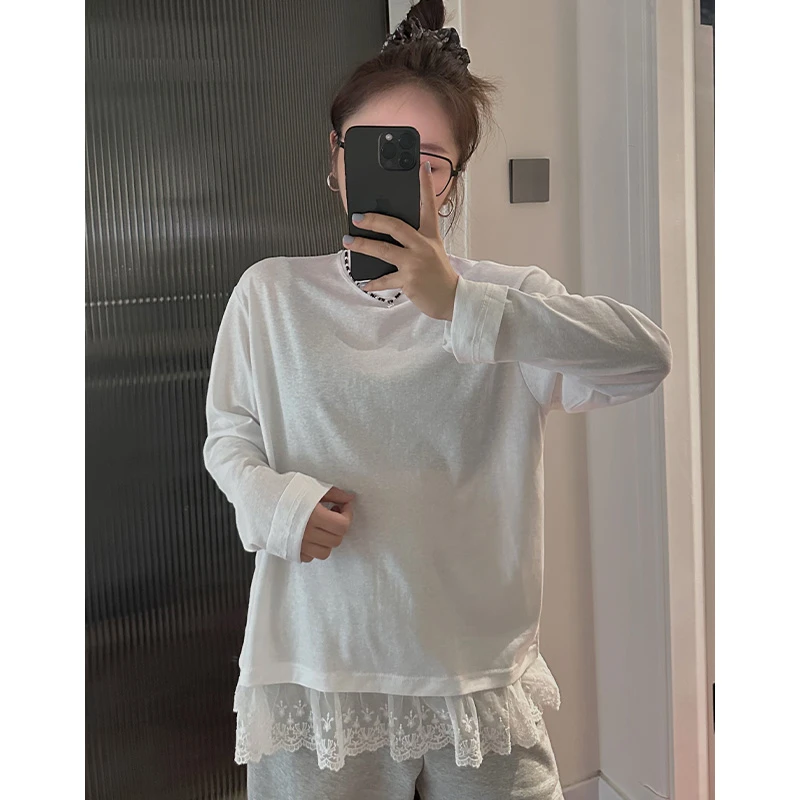 XUZI YU. 简约雪花棉T恤 D43-1392