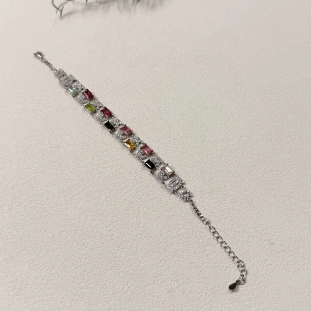 【六六中古】孤品精美碧玺s925手链as2552手围19以内