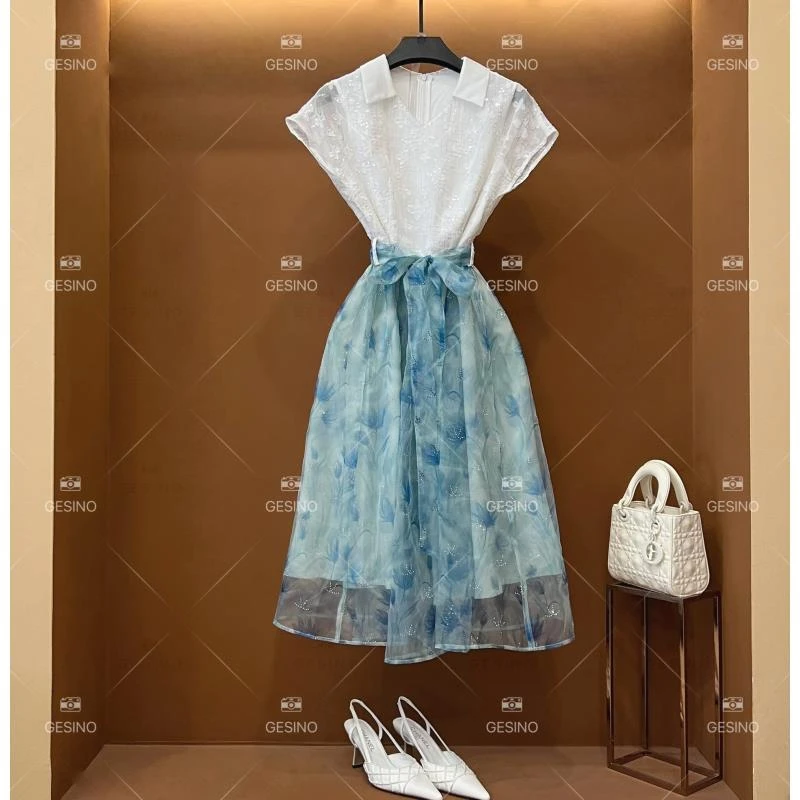 【小满】春夏丨设计师轻奢法式印花女士连衣裙 CX-2024605