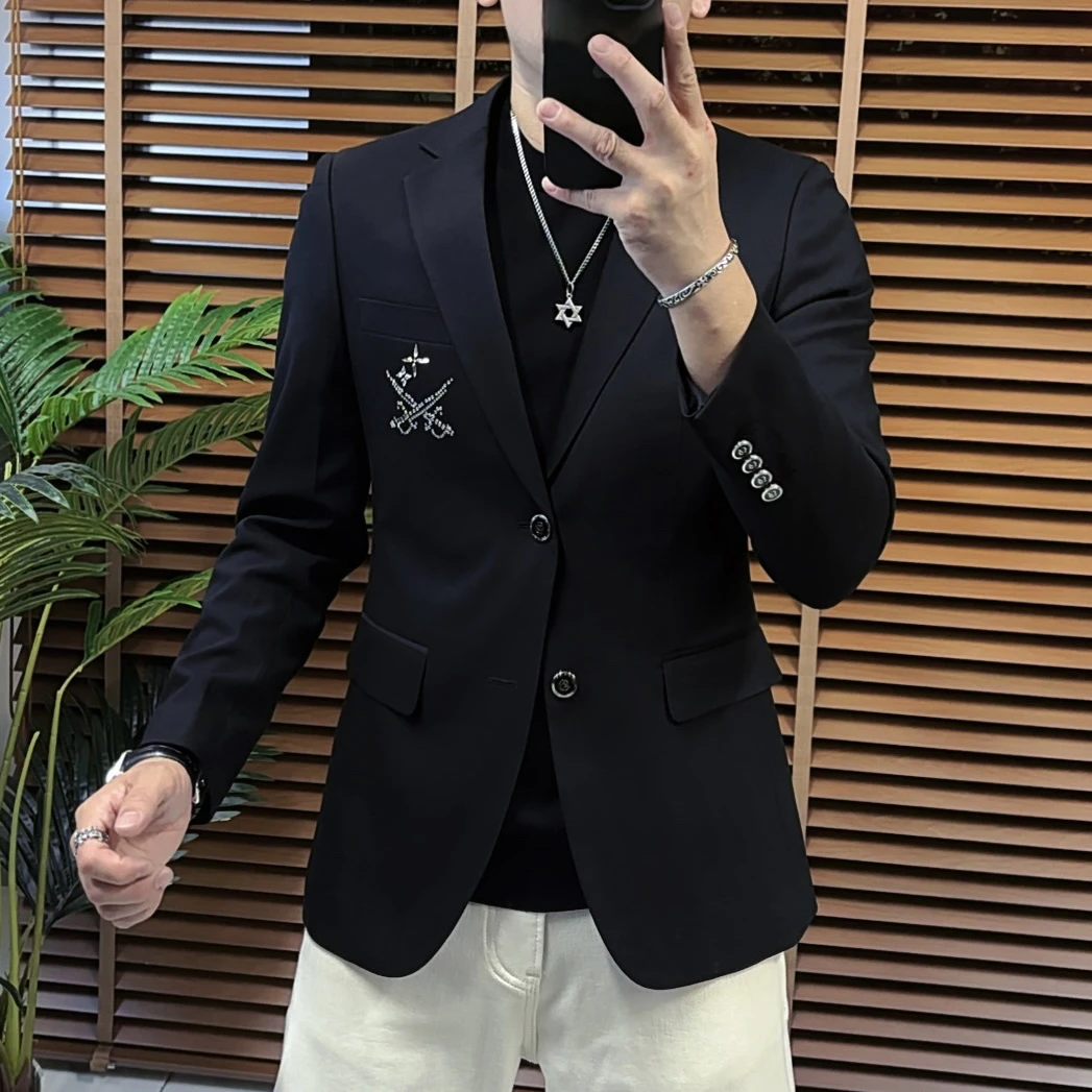 常规款西服上装痞帅修身时尚套装修身型秋季正装英伦